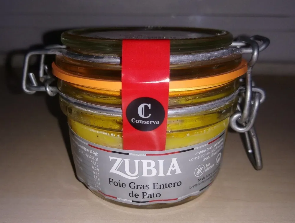 Zubia foie gras entero de pato