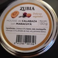 Mousse de calabaza con maracuyá