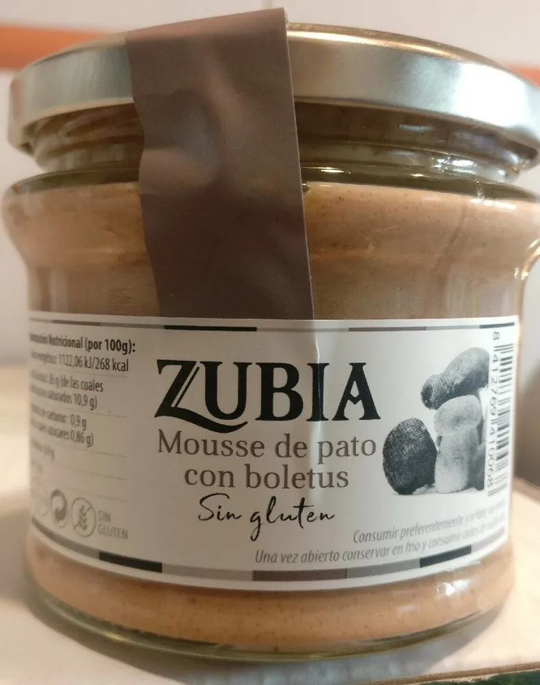 Mousse de pato con boletus