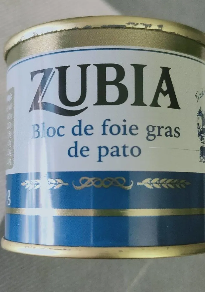 Bloc de foie gras de pato ZUBIA