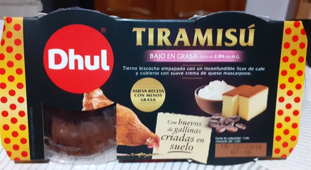 Tiramisu bajo en grasa