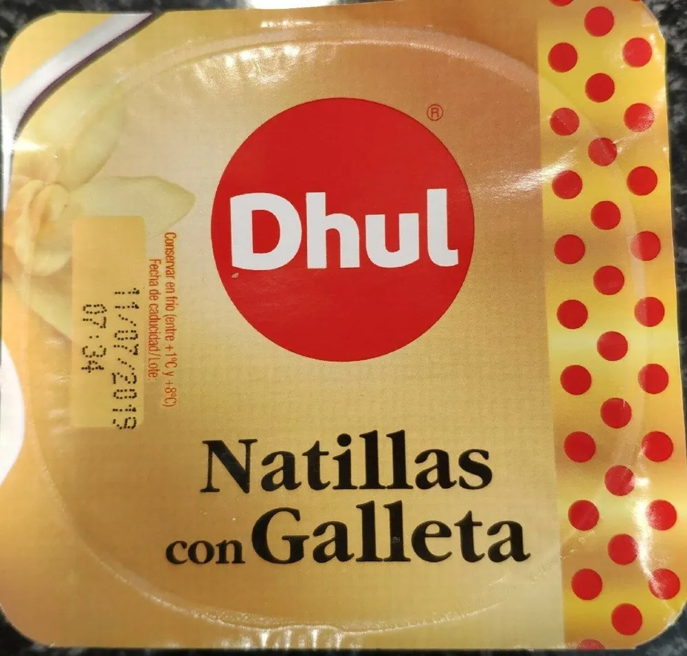Natillas con galleta