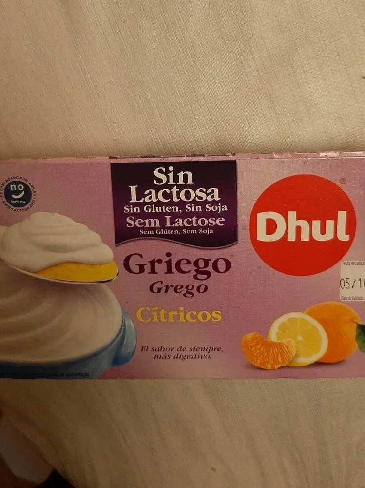 Griego cítricos sin lactosa