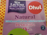 Yogur natural edulcorado desnatado sin lactosa