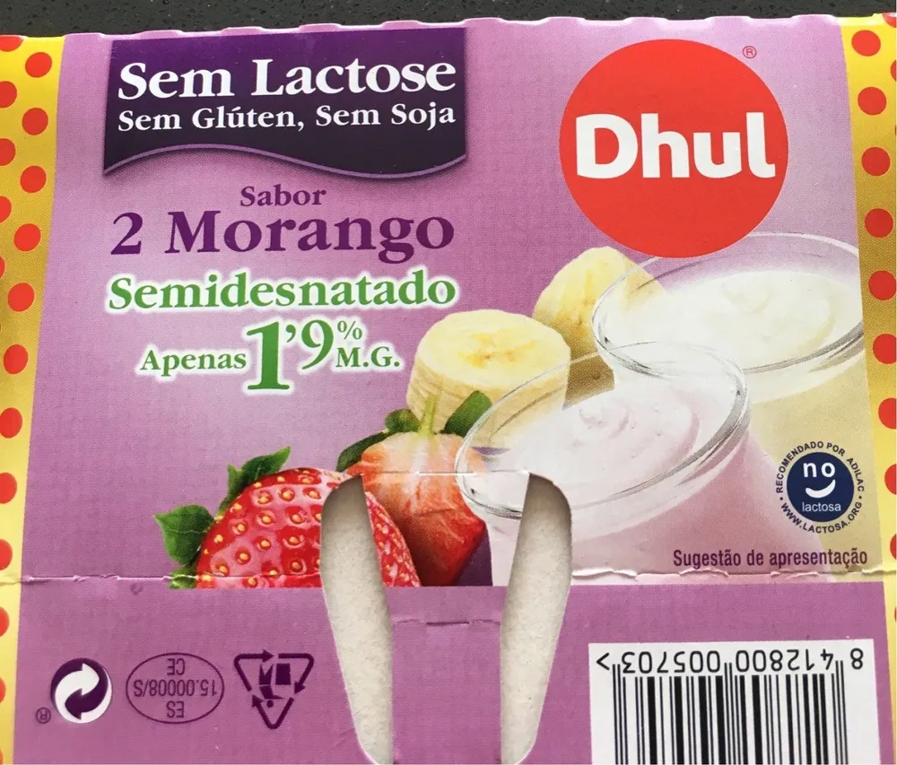 Yogur desnatado 0% sabores 2 fresa + 2 plátano