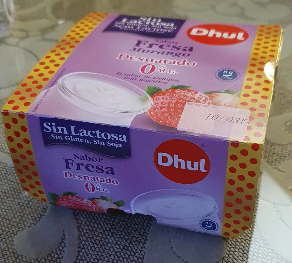 Yogur sin Lactosa sabor fresa