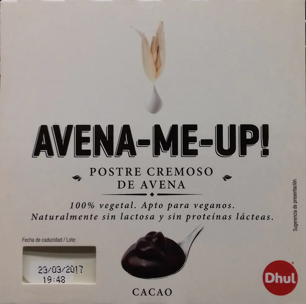 Postre cremoso de avena Cacao