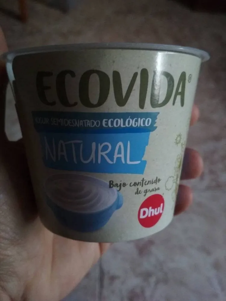 Yogur semidesnatado ecológico natural
