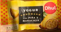 Yogur gourmand con piña y maracuyá