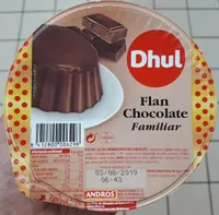 Flan chocolate familiar