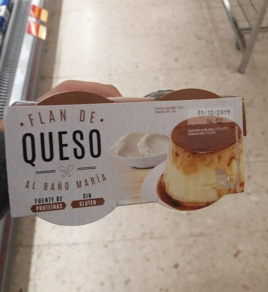 Flan de queso al baño maría