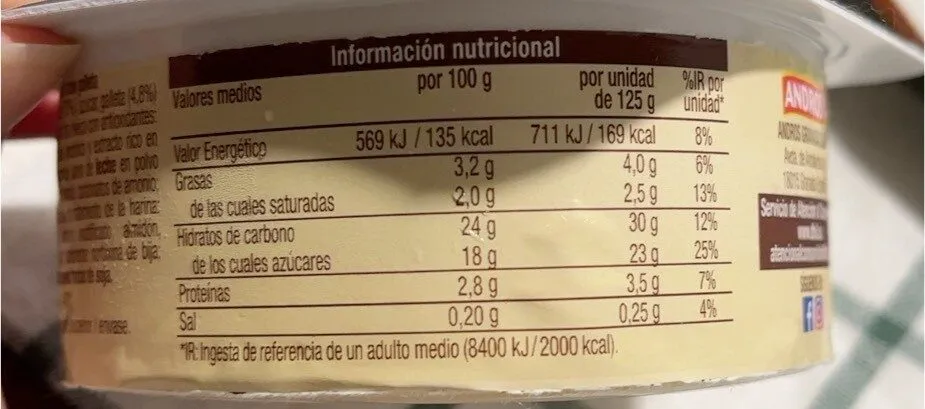 Natillas con galleta