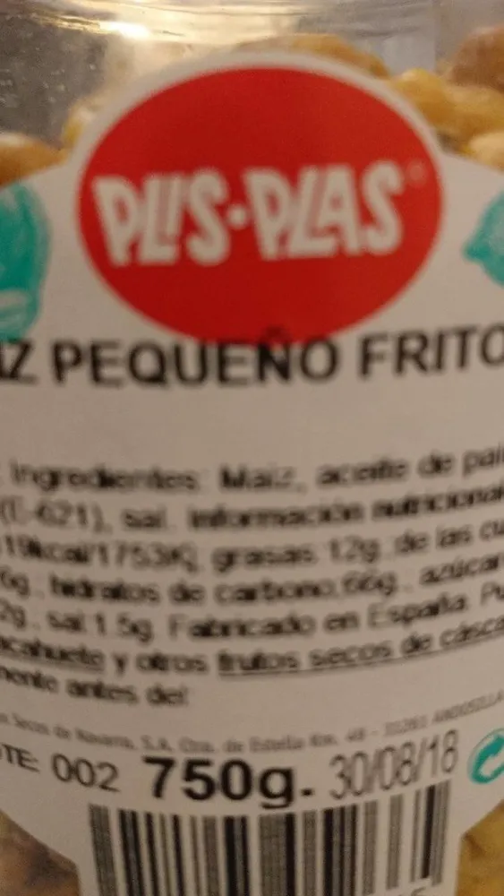 Maiz pequeño frito