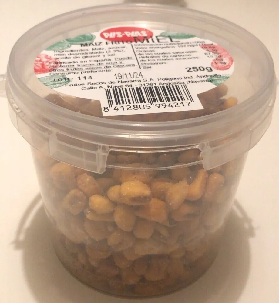 Maiz frito miel