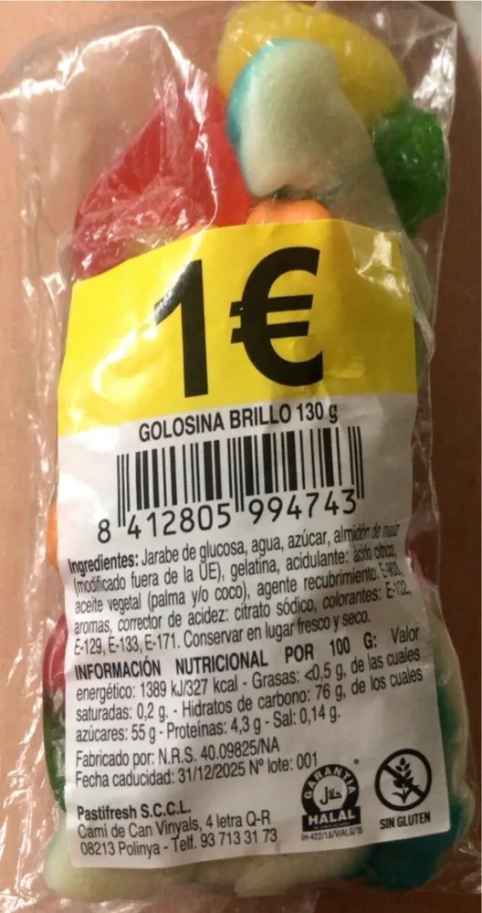 Chuches 1€ golosina brillo