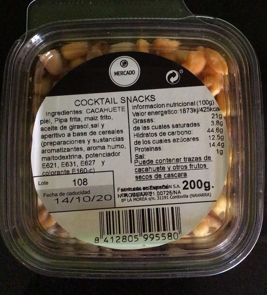Cocktail snacks