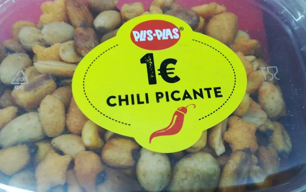 Mix de frutos secos. Chili picante