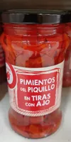 Pimientos del piquillo en tiras al ajillo