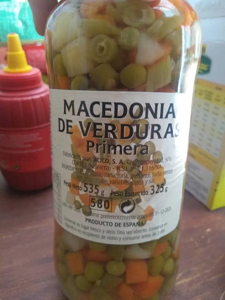 MACEDONIA DE VERDURAS PRIMERA