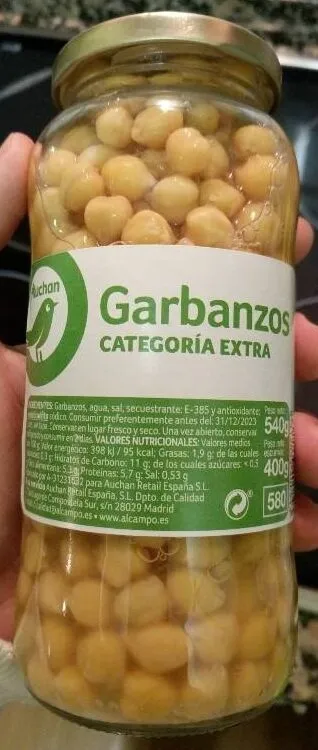 Garbanzos categoría extra