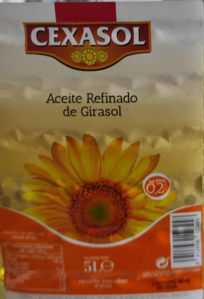 Aceite refinado de girasol