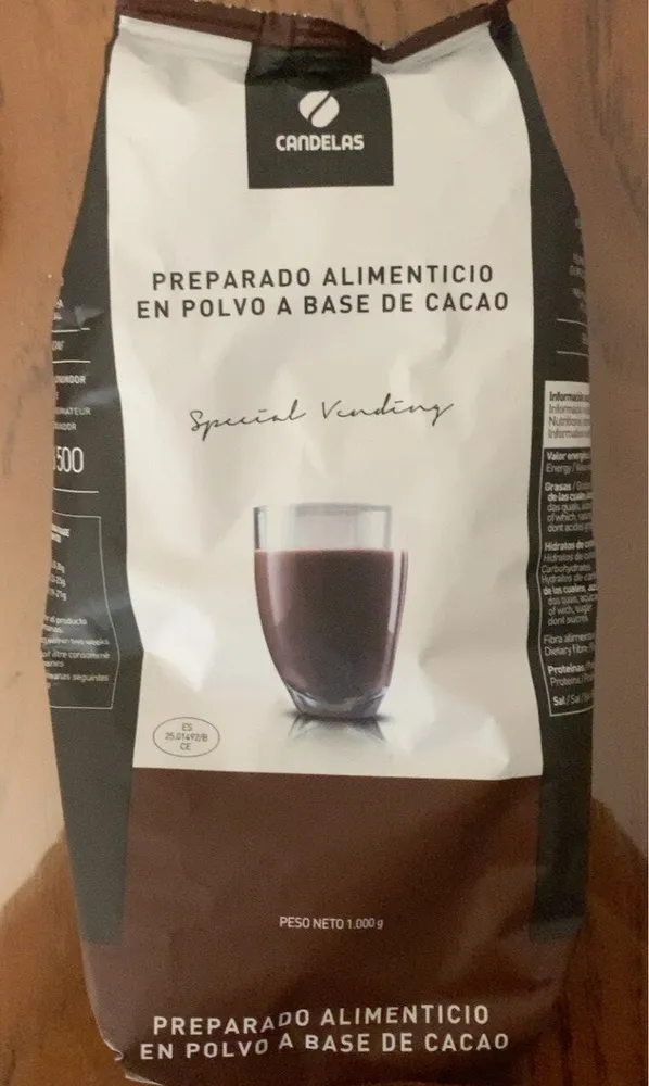 Preparado alimenticio en polvo a base de cacao