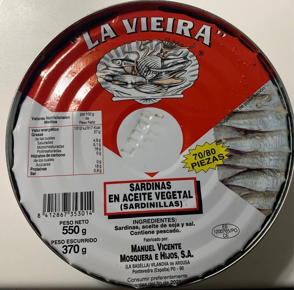 Sardinillas en aceite vegetal