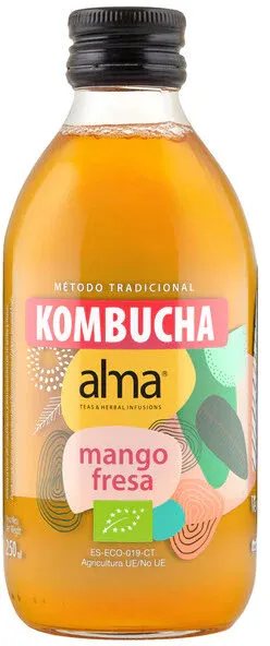 Kombucha mango y fresa
