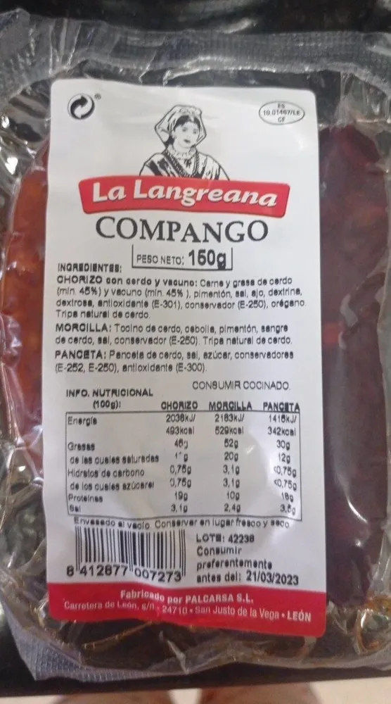Chorizo morcilla y panceta
