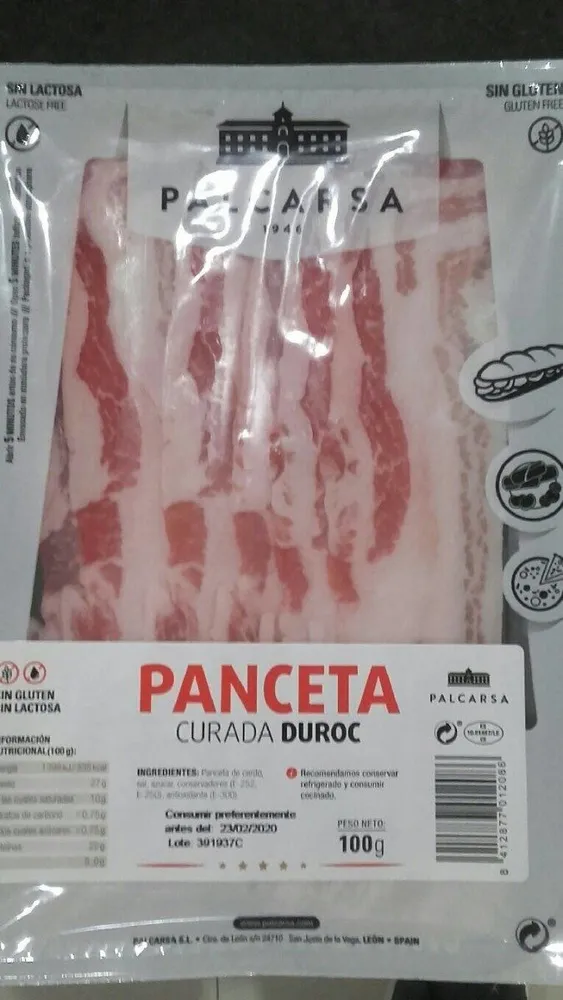 Panceta citada duroc