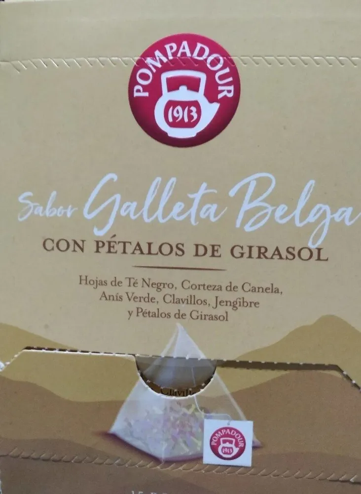 Sabor galleta belga con pétalos de girasol