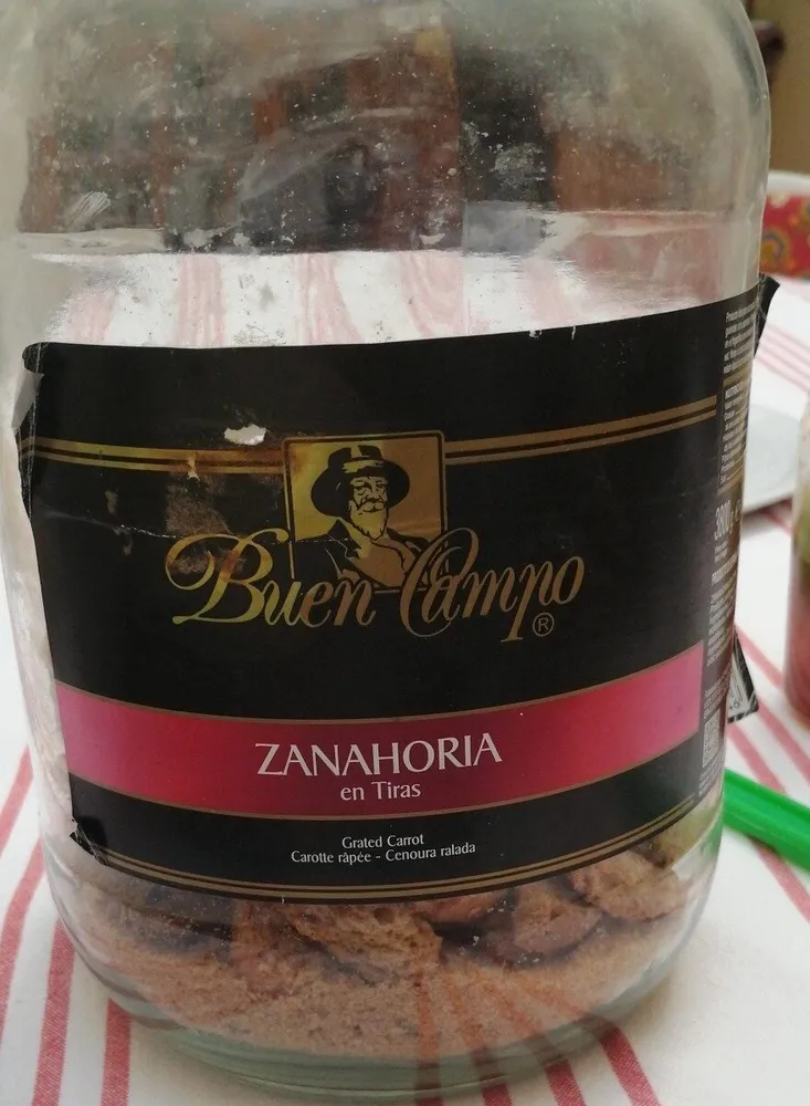 Zanahoria en tiras