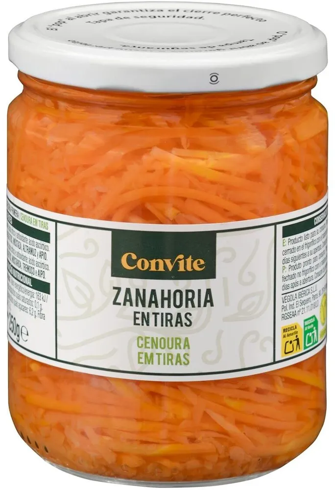 Zanahoria en tiras