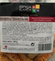 Baguette de tomate y olivas