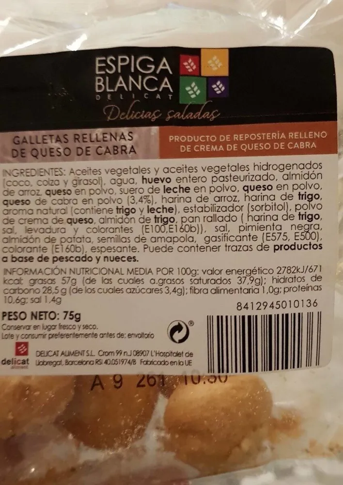 GALLETAS RELLENAS QUESO DE CABRA