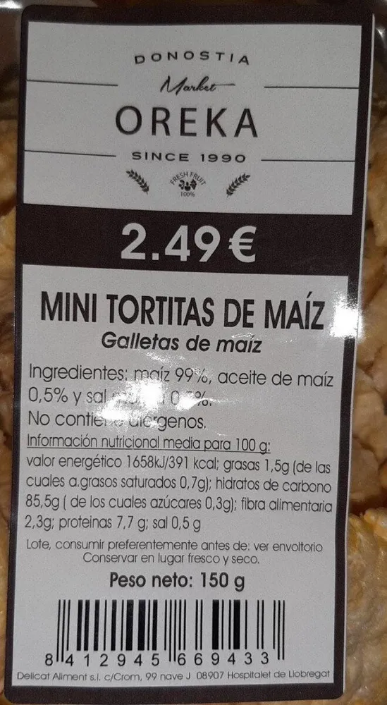 Mini tortitas de maiz