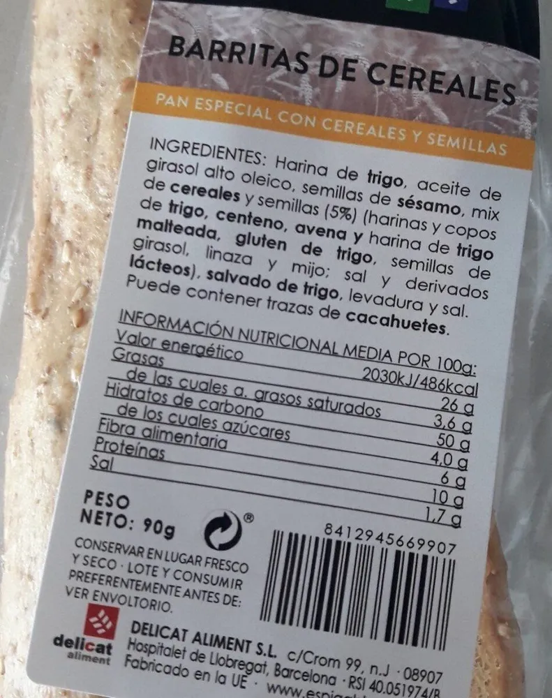 Barritas de Cereales