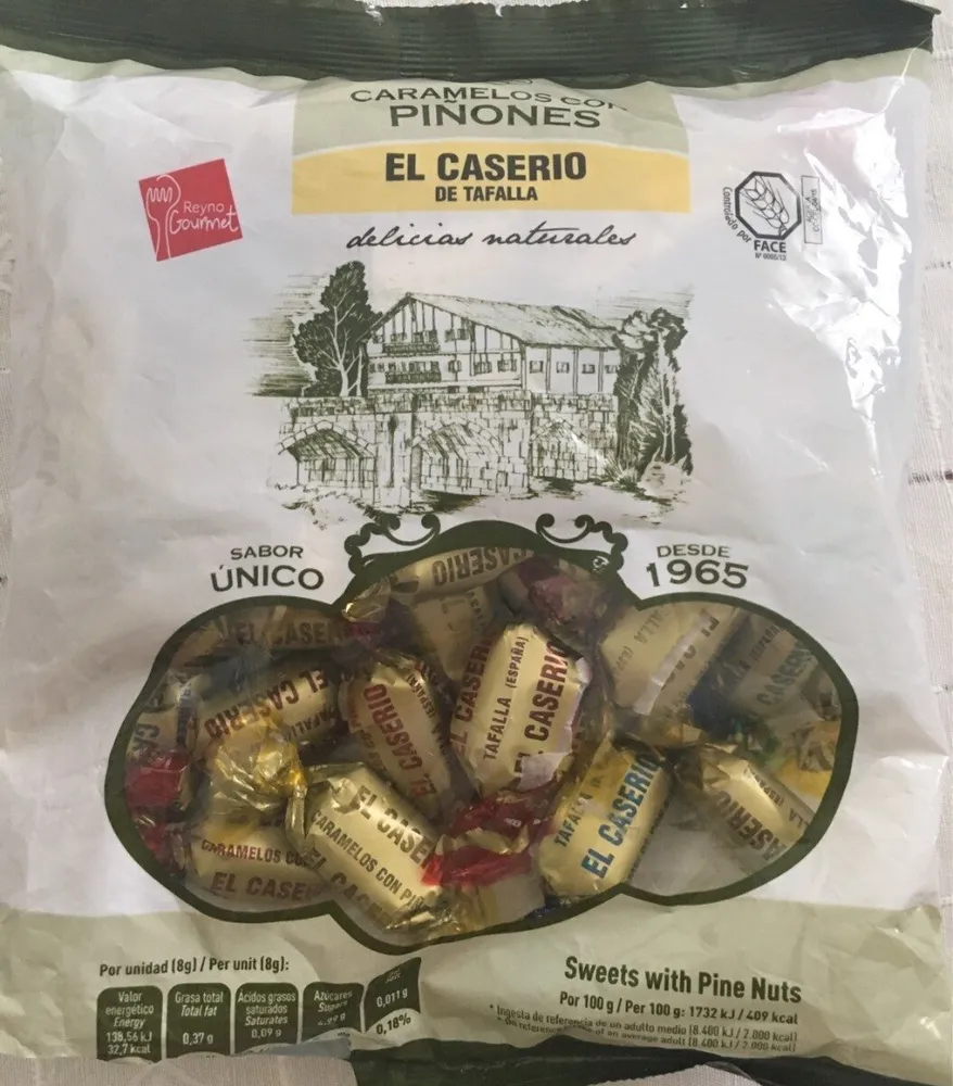 Caramelos con piñones