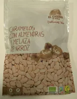 Caramelos con almendras y melaza de arroz