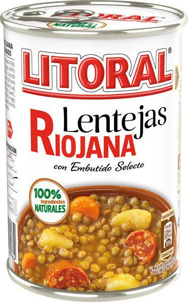 Lentejas Riojana Plato Cocinado