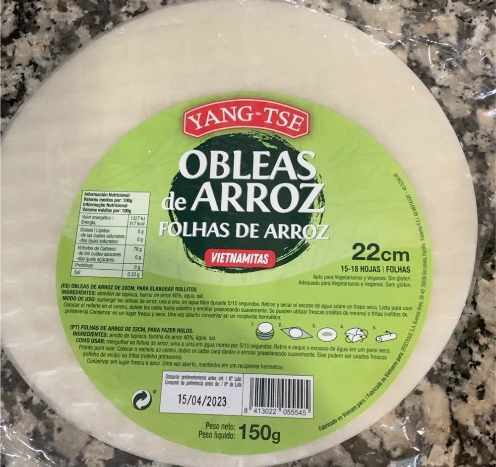 Obleas de arroz