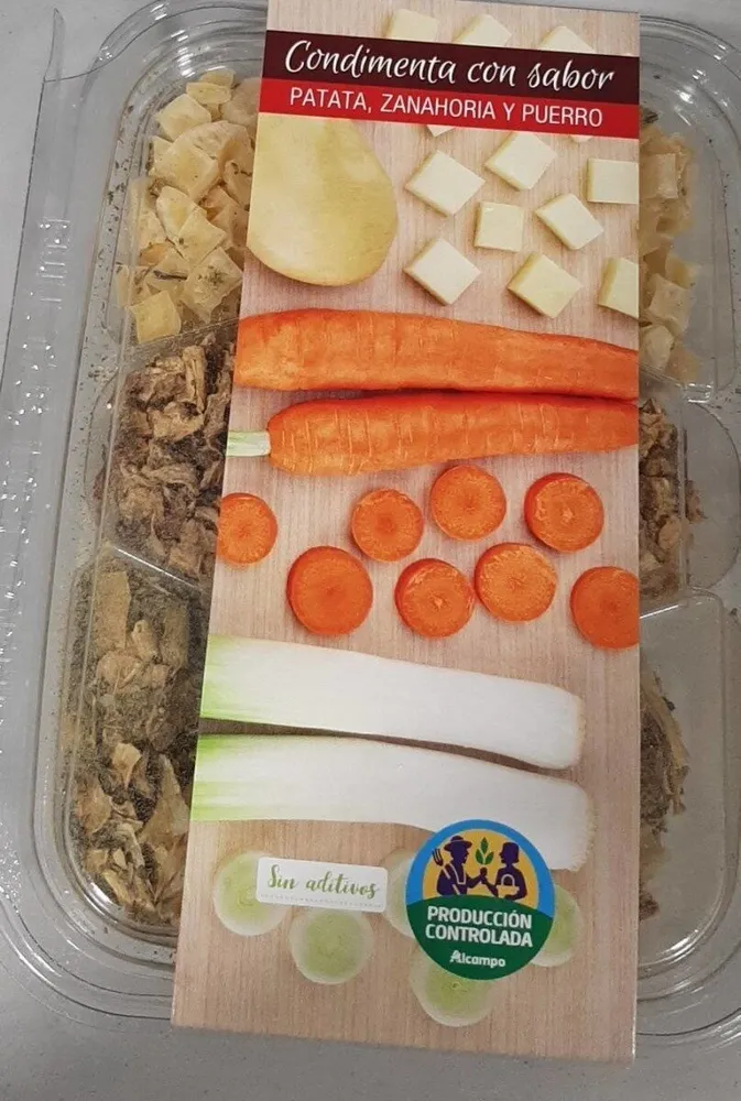 Patata zanahoria y puerro deshidratados