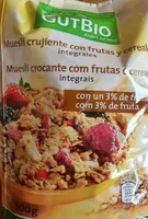 Muesli crujiente con frutas y cereales