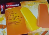 Polos helados sabor naranja y sabor limon