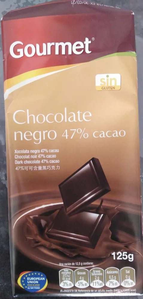 Chocolate negro 47%