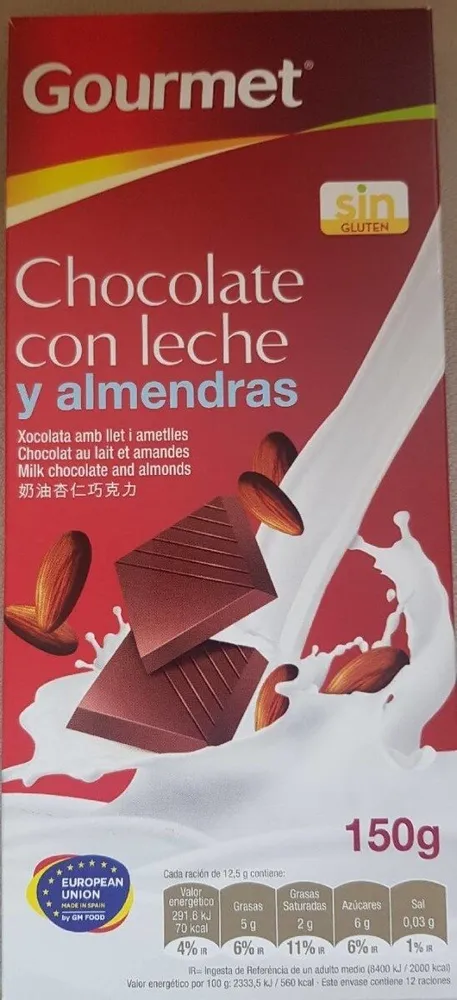Chocolare con leche y almendras