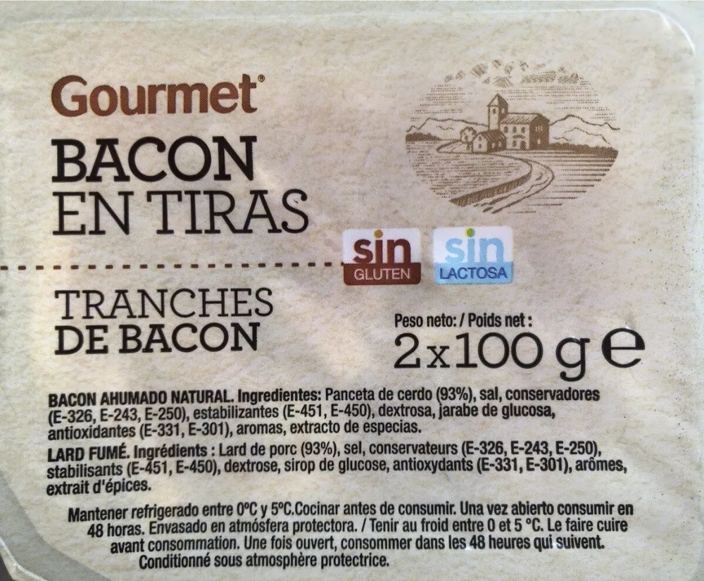 Bacon en tiras