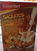 Saquitos chocolateados de chocolate y avellanas