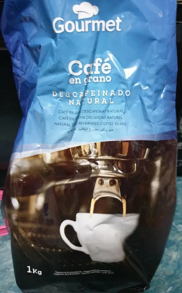 Café  en grano descafeinado