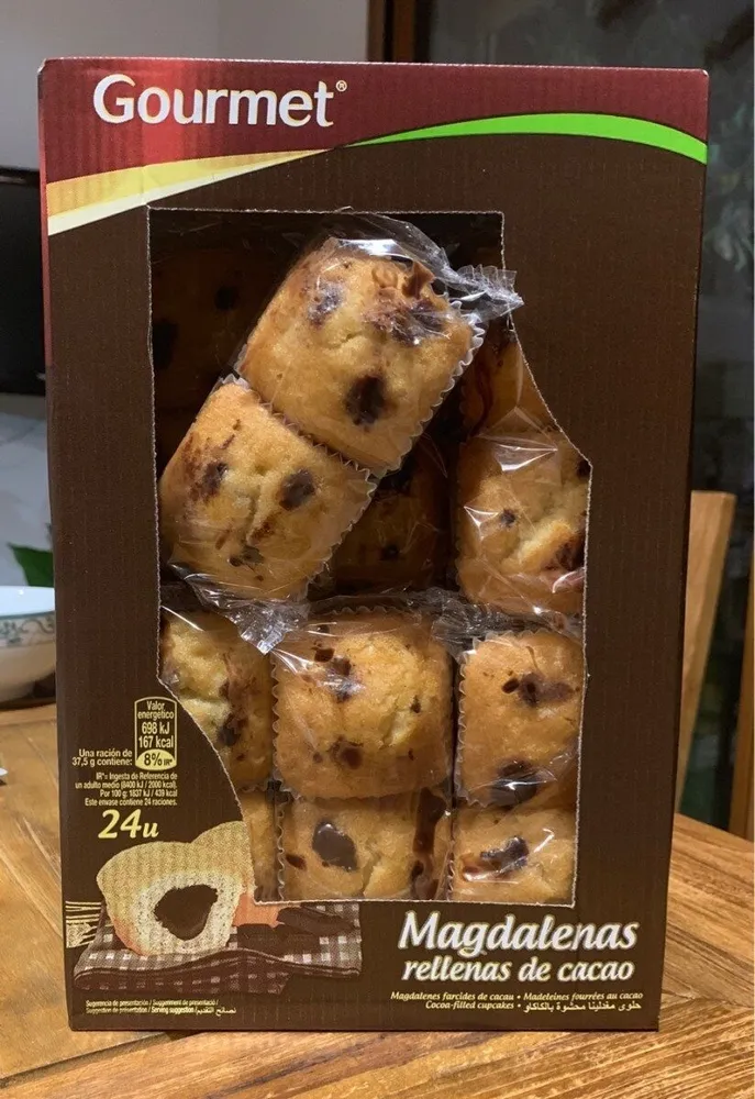 Madeleines fourrées au cacao